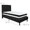 Flash Furniture Roxbury Twin Platform Bed Set, Black SL-BM-21-GG - alternate 4